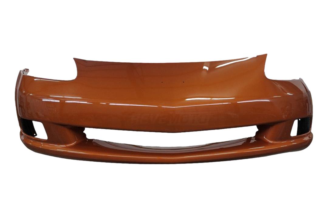 2005-2013 Chevrolet Corvette Front Bumper Painted Atomic Orange (WA418P) 15915331 Front Bumper Replacement Painted Car Parts Painted Auto Parts GM1000737