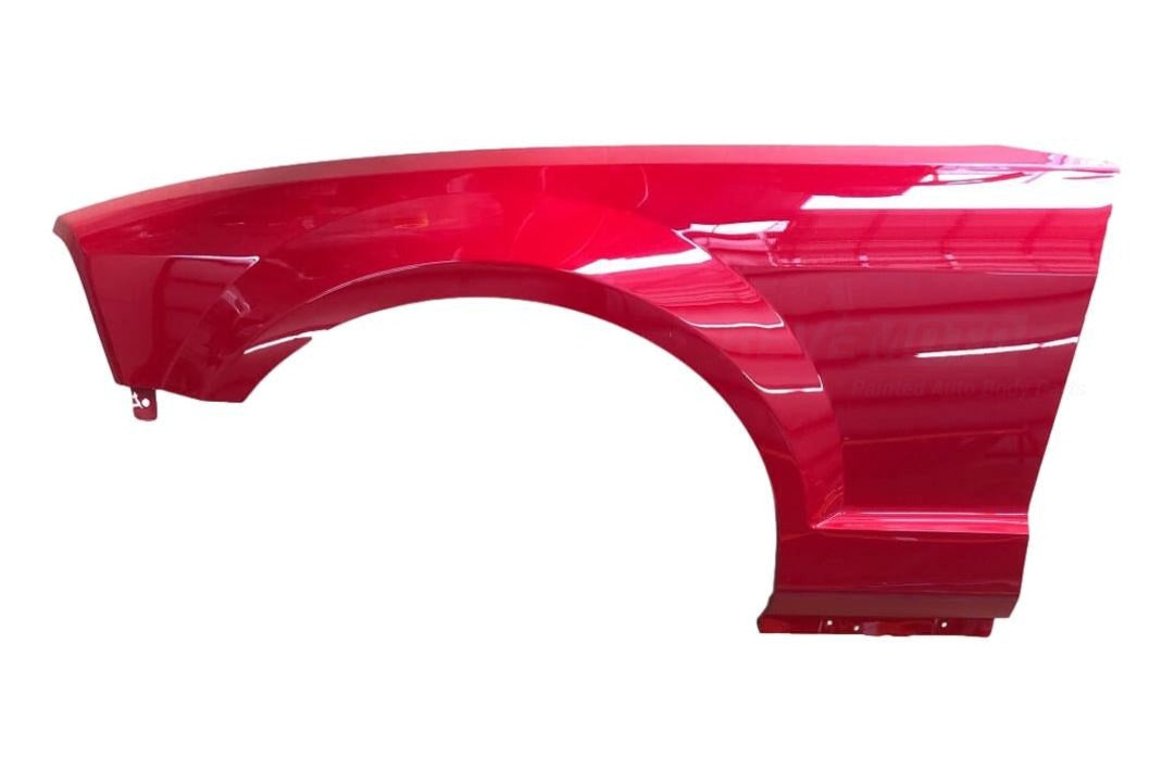 2005-2009 Ford Mustang Left Driver Side Fender Without Emblem Hole Painted Colorado Red (D3) 5R3Z16006AA