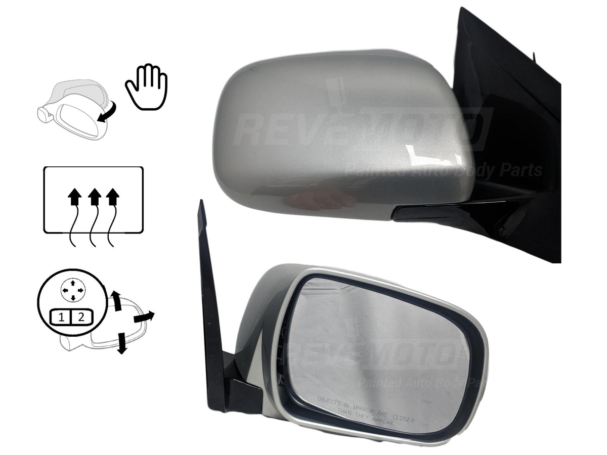 2005 Lexus RX330 Passenger Side View Mirror, Manual Folding;Heated;wo Dimmer;w Memory Millenium Silver Metallic (1C0)_879100E900