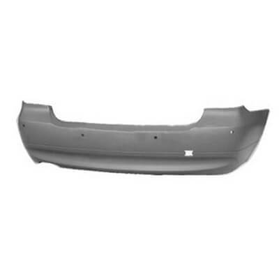 2006-2008 BMW 3 Series Rear Bumper; Sedan Gas - w_o M-Package; w_ Park Assist Sensor Holes; w_ Park DIstance Control; w_o Turbo(07-08); Left Side Exhaust Cutout; Except 335 Series; BM1100163; 51127171045
