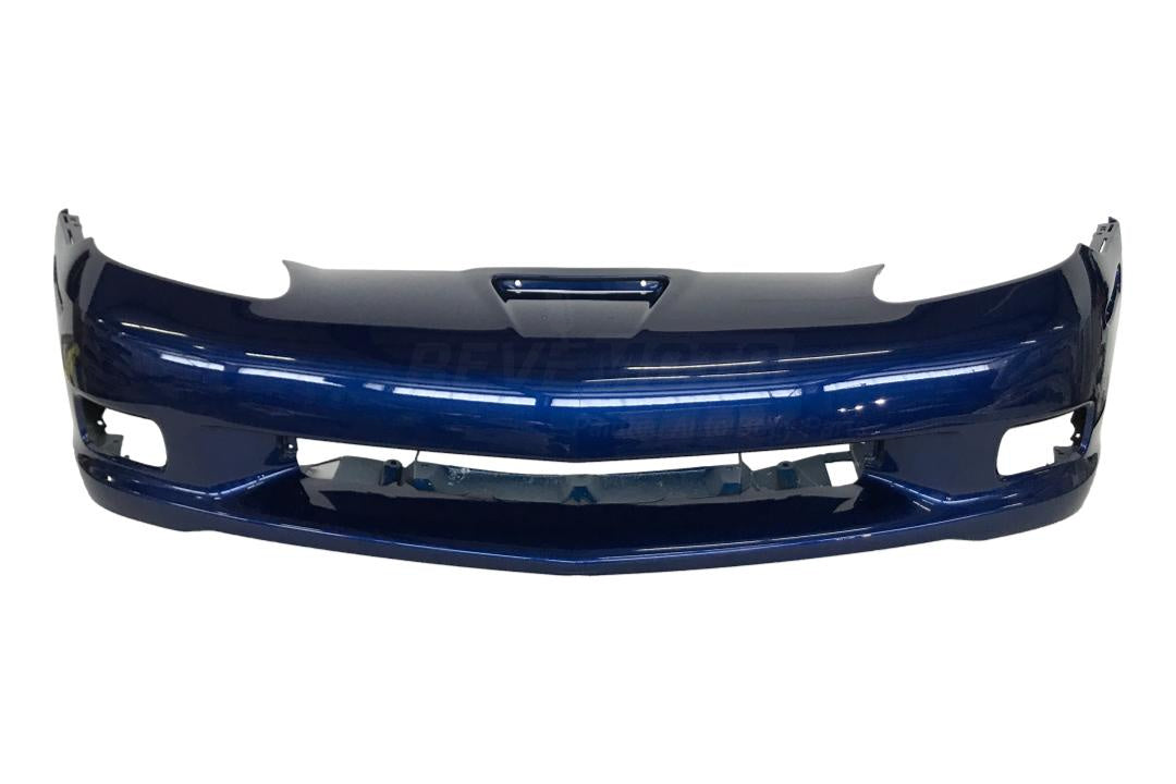 2006-2013 Chevrolet Corvette Z06 Front Bumper Painted Luxo Blue Metallic (WA933L) 15915335 ReveMoto Painted Auto Parts Replacement