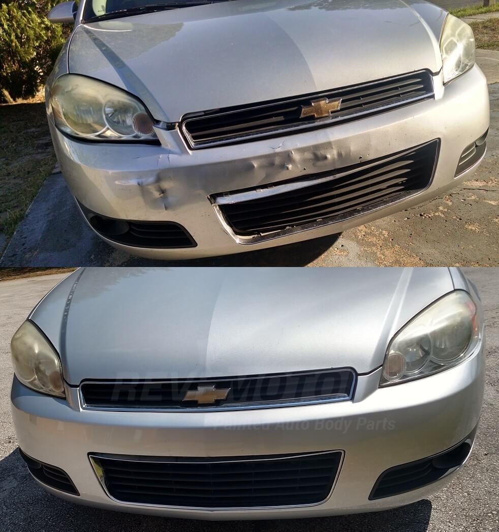 2006-2016 Chevrolet Impala Front Bumper Painted beforeandafter 89025048 GM1000764