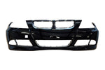 2006-2008 BMW 3-Series Front Bumper Painted_Jet_Black_668_Sedan/Wagon | WITH: Park Assist Sensor Holes, Parking Distance Control Holes | WITHOUT: Head Light Washer Holes_ 51117170051_ BM1000178