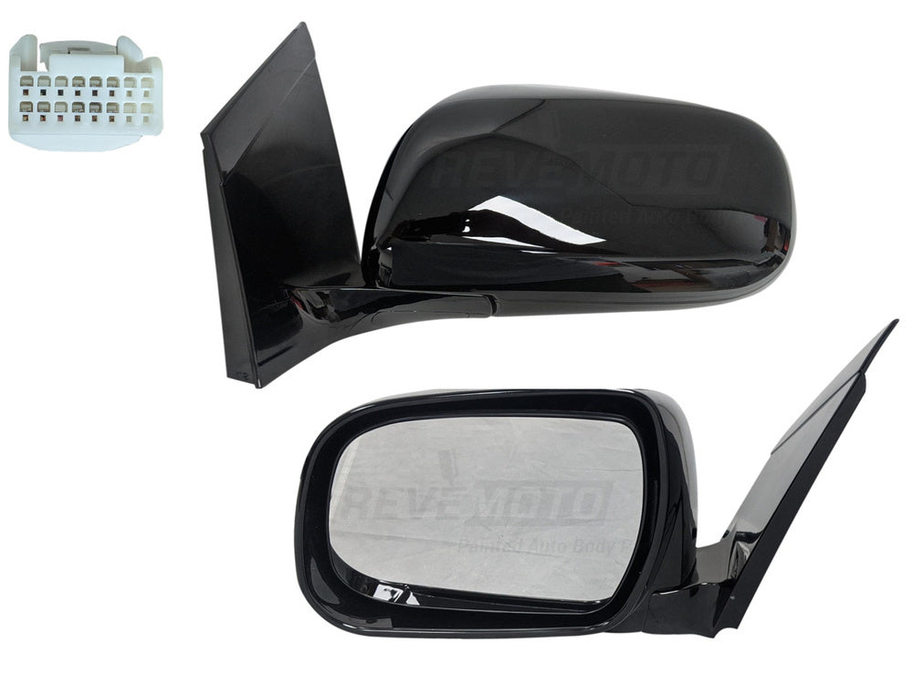 2006 Lexus RX400H Painted Side View Mirror - Black (202), Manual Folding; Heated; With Memory; Without Dimmer, Left, Driver Side - 879400E900