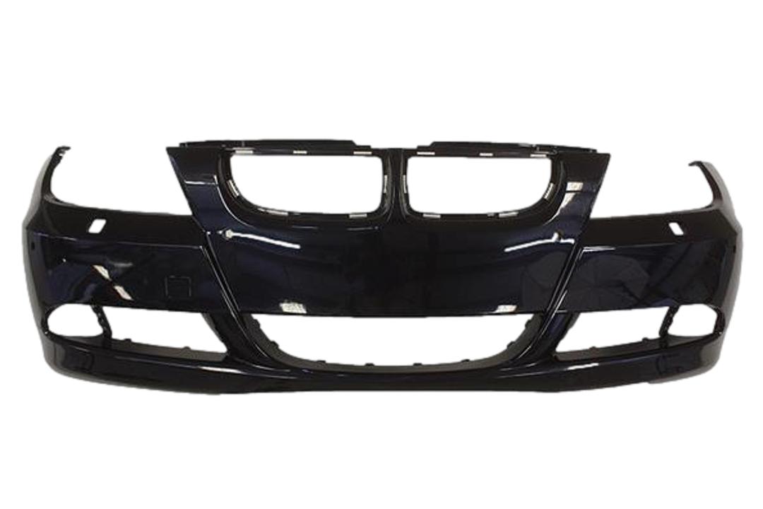 2006-2008 BMW 3-Series Front Bumper Painted_Monaco_Blue_Metallic_A35_(Sedan/Wagon) WITH: Head Light Washer Holes | WITHOUT: Park Assist Sensor Holes, Parking Distance Control Holes_ 51117170052_ BM1000179