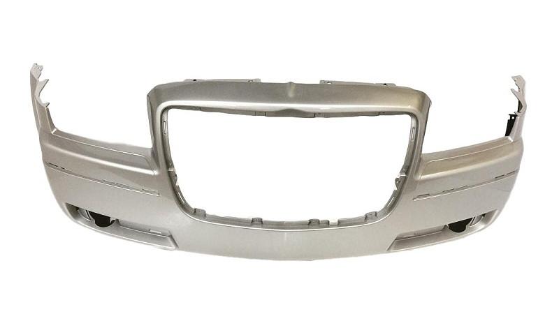 2009 Chrysler 300 Front Bumper (3.5 L Touring Limited) Painted Bright Silver Metallic (PS2); 4805773AD