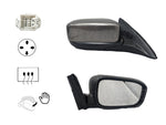 2006-2007 Honda Accord Passenger Side View Mirror Sedan, Japan_USA Built, LX_EX_SE, Power, Manual Folding, Heated, without Signal Light_Painted Bronze Gray Metallic_Carbon Bronze Pearl (YR562P) 76200SDRC11ZL