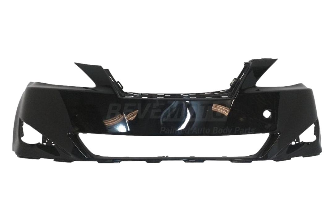 2006-2008 Lexus IS350 Front Bumper Painted_Obsidian_212_WITHOUT HL Washer Holes; Park Assist Sensor Holes; Pre-Collision_ 5211953925_ LX1000163