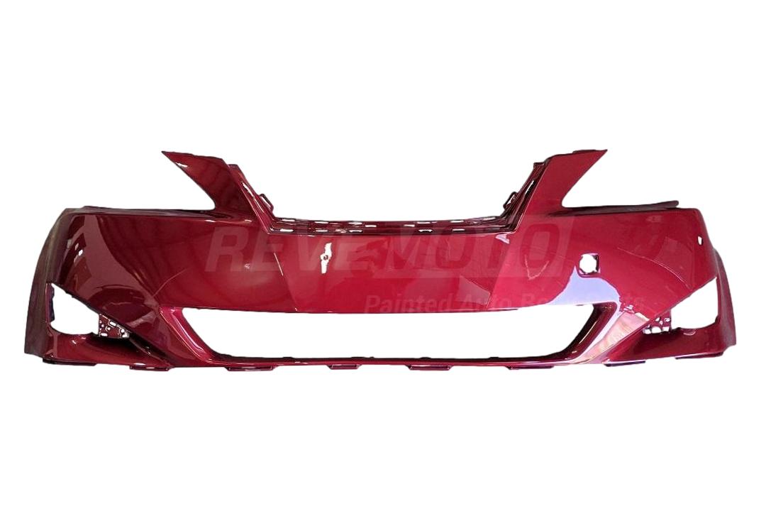2006-2008 Lexus IS350 Front Bumper Painted_Matador_Red_Mica_3R1_WITH HL Washer Holes; Park Assist Sensor Holes; Pre-Collision_ 5211953919_ LX1000160