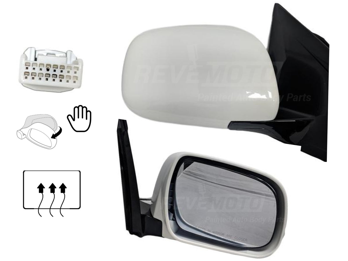 2006 Lexus RX330 Passenger Side View Mirror, Manual Folding;Heated;wo Dimmer;wo Memory Painted Crystal White Pearl (62)_8791048230C0
