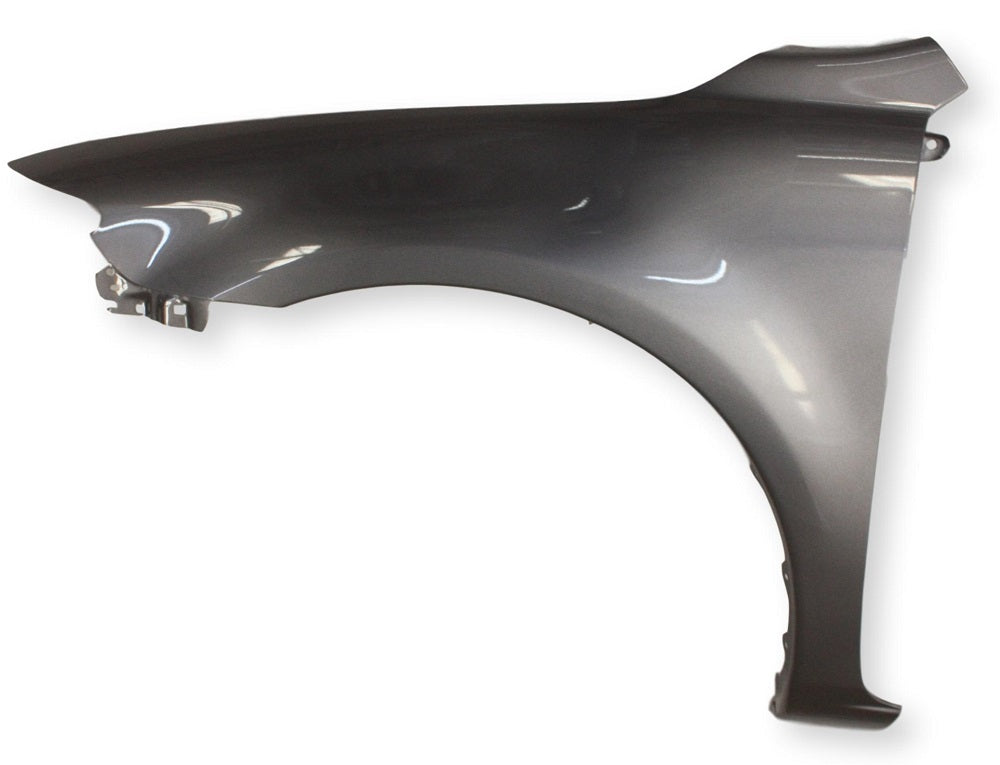 2006 Mazda 6 Driver Side Fender, Without Turbo Spoiler Signal Lamp or Molding Hole Painted Tungsten Gray Metallic (32P)