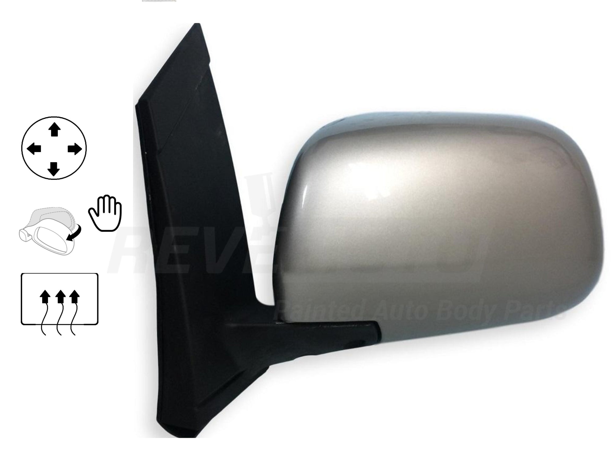 2006_Toyota_Sienna_Driver_Side_View_Mirror_Power_Manual_Folding_Heated_wo_Auto_Dimming_Painted_Silver_Shadow_Pearl_1D7_87940AE020
