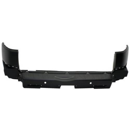 2007-2010 Toyota FJ Cruiser Rear Bumper; w_ Park Assist Sensor Holes; Matte-Black Textured; TO1100250; 5215935220