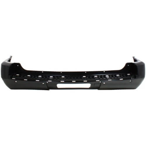 2007-2014 Cadillac Escalade ESV Rear Bumper Cover (w/ Park Assist Sensor Holes; Holes To Mount Lip Molding On Upper Edge For Top Pad/Has Recess For Trailer Hitch Cover) GM1100786