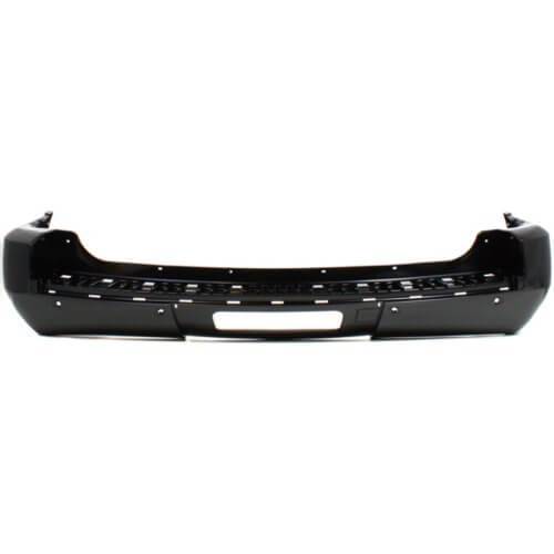 2007-2014 Cadillac Escalade ESV Rear Bumper Cover (w/ Park Assist Sensor Holes; Holes To Mount Lip Molding On Upper Edge For Top Pad/Has Recess For Trailer Hitch Cover) GM1100786