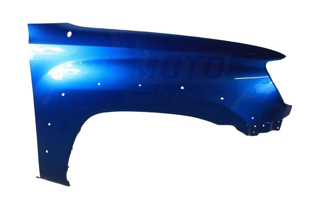 2005-2015 Toyota Tacoma Passenger Side Fender, with Flare Holes Painted Speedway Blue Metallic (8P1)