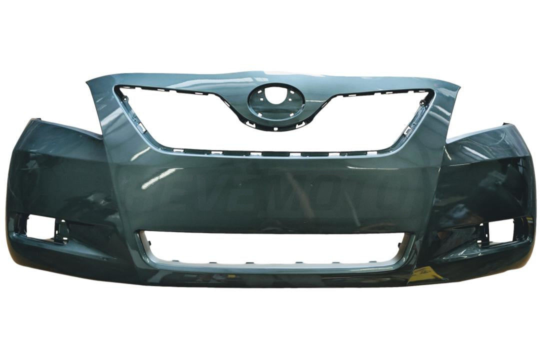2007-2009 Toyota Camry Front Bumper Aloe Green Metallic 776 WITHOUT Spoiler Holes, Tow Hook Hole 5211906919