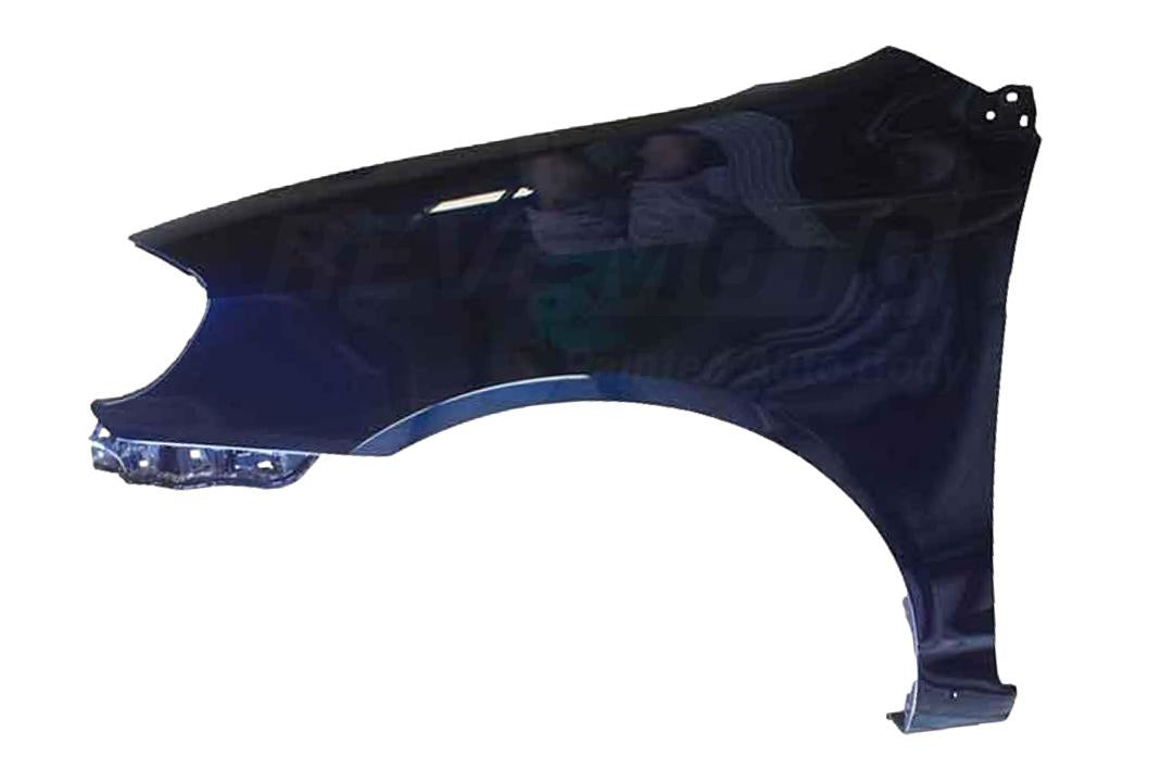 2003-2008 Toyota Corolla Fender Painted Left; Driver-Side WITHOUT Ground Effects Indigo Ink Pearl (8P4)