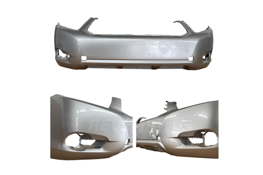 2008-2010 Toyota Highlander Front Bumper Cover Painted Classic Silver Metallic (1F7) 521190E911 ReveMoto Painted Auto Body Parts