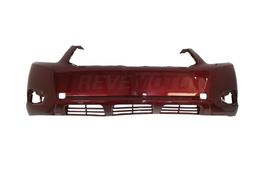 2008-2010 Toyota Highlander Front Bumper Painted Salsa Red Pearl (3Q3) 521190E911 ReveMoto Painted Auto Body Parts