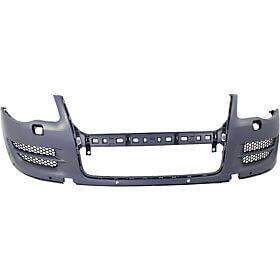 2008-2010 Volkswagen Touareg Front Bumper (w/ Head Light Washer Holes; w/ Park Assist Sensor Holes) - VW1000169