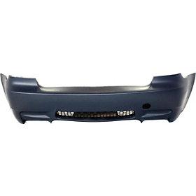 2008-2013 BMW M3 Rear Bumper; Coupe/Convertible Models; w/o Park Assist Sensor Holes; 4L; BM1100190; 51128046675