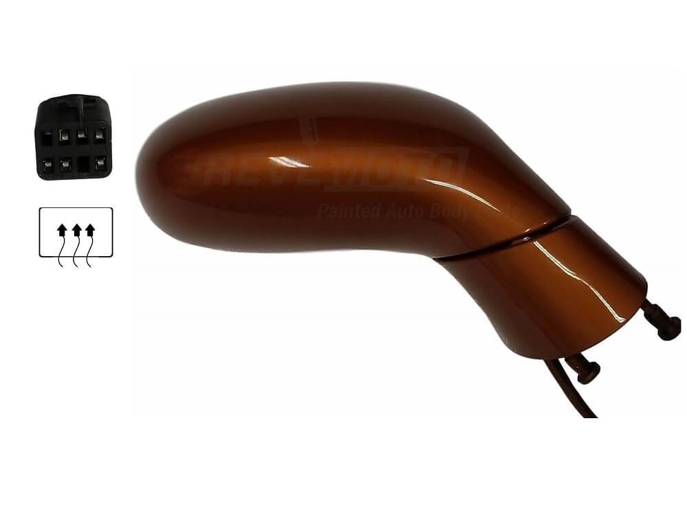 2009 Chevrolet Corvette Passenger Side View Mirror, Heated, Without Auto Dimming, Painted Atomic Orange Metallic (WA418P)