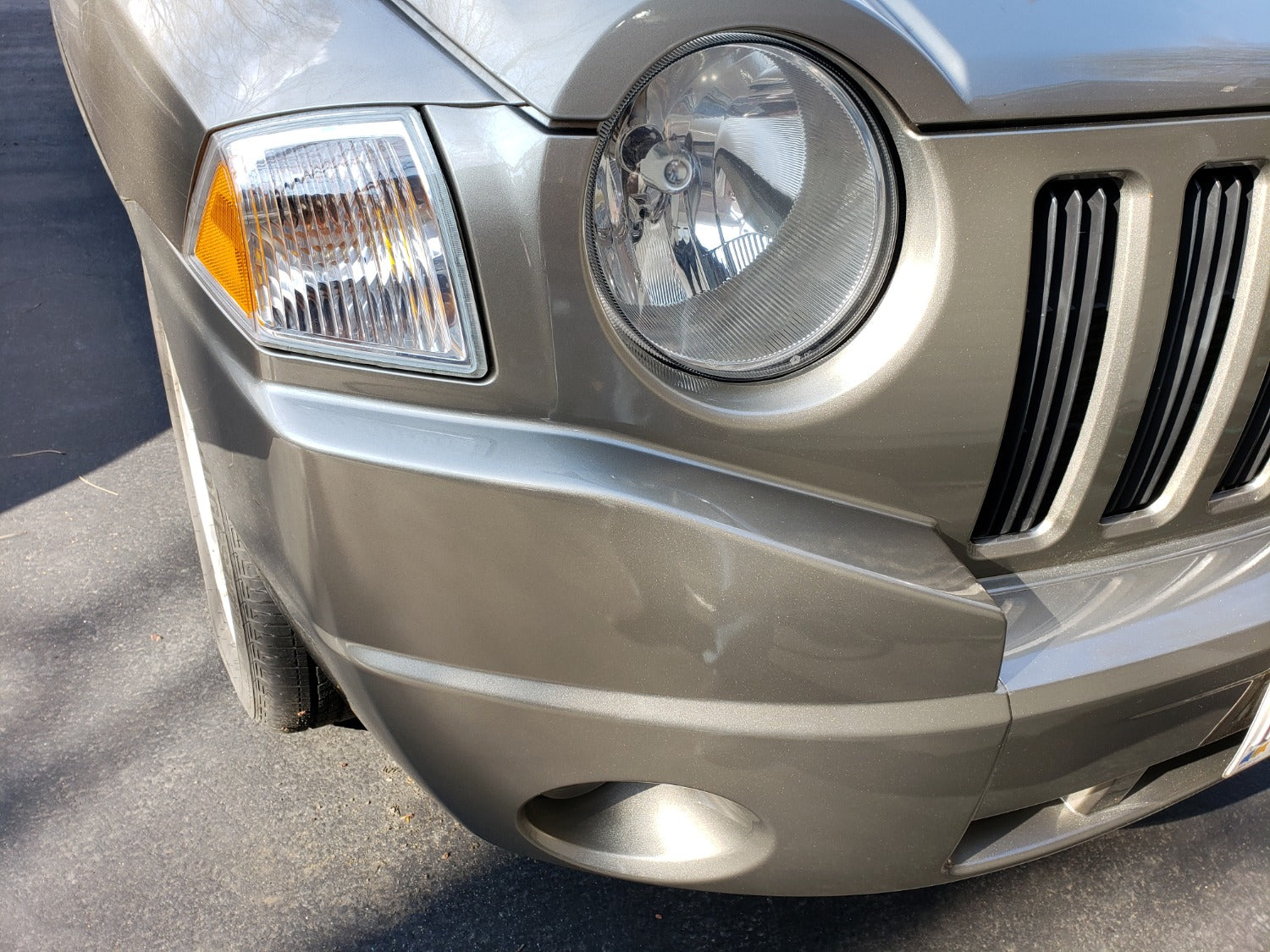 2008 Jeep Compass Front Bumper Painted Light Khaki Metallic (PJC), Sport Model - ReveMoto Painted Auto Body Parts