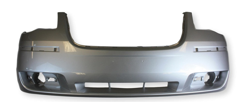 2008 Chrysler Town _ Country Front Bumper, With Chrome Insert, Without Headlight Washer Painted Bright Silver Metallic (PS2)