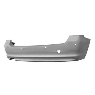 2009-2012 BMW 3Series Rear Bumper; Wagon - w_o M Package; w_ Park Assist Sensor Holes; w_ Park Distance Cover Sensor Holes; BM1100196; 51127202707
