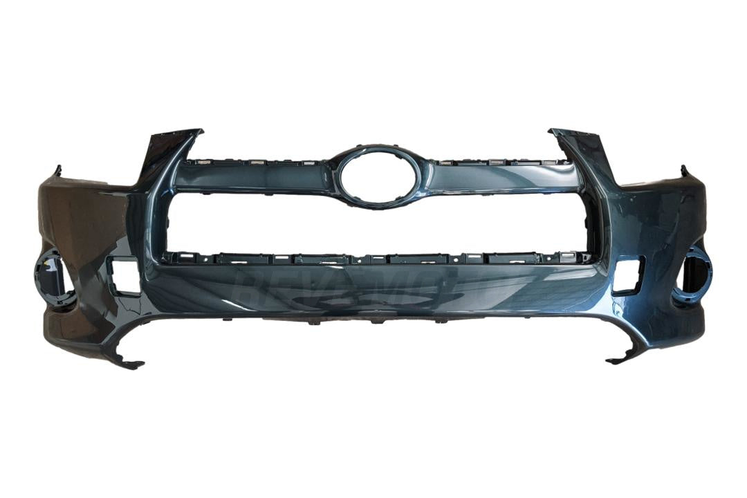 2009-2012 Toyota RAV4 Front Bumper Cover Painted Black Forest Pearl (6T3) 5211942971 ReveMoto Painted Auto Parts Replacement 