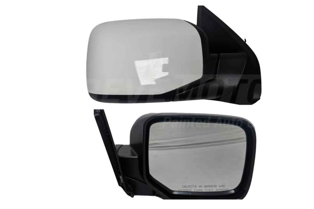 2009-2015 Honda Pilot Side View Mirror Painted Taffeta White (NH578) Right, Passenger-Side 76208SZAA01ZA HO1321265 ReveMoto Painted Auto Parts Replacement