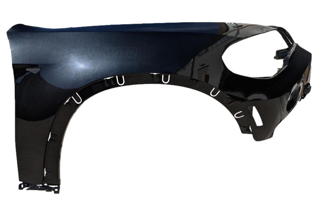 2007-2010 BMW X5 Fender Painted (OEM)_WITH: HL Washer Holes, Side Lamp Holes, Reflector Holes (Except M Model)_Black_Sapphire_Metallic_475_Right, Passenger-Side_ 51657178398_ BM1241145