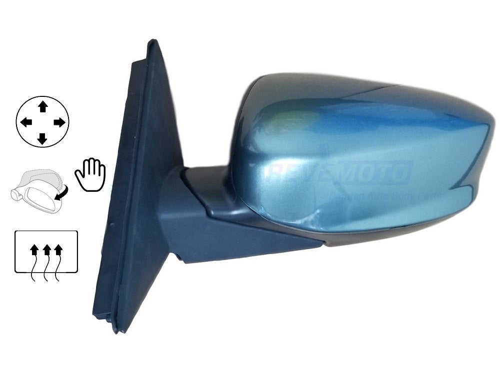 2008 Honda Accord Driver Side View Mirror Painted, 4DR Sedan, With Heat, US Built, PaintedMystic Green Metallic (G530M); 76258TA5A11