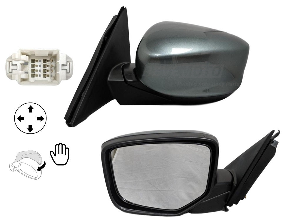 2010 Honda Accord Driver Side View Mirror, Sedan, USA, Japan Built, Power_ Manual Folding, Non-Heated, Painted Mystic Green Metallic (G530M); 76258TA5A01.jpg
