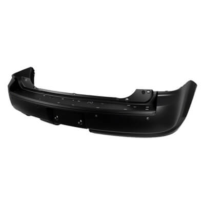 2009 Ford Flex Rear Bumper Cover (Non-Turbo; Single Exhaust Cutout On Driver Side; w/ Tow; w/ Park Assist Sensor Holes) FO1100641