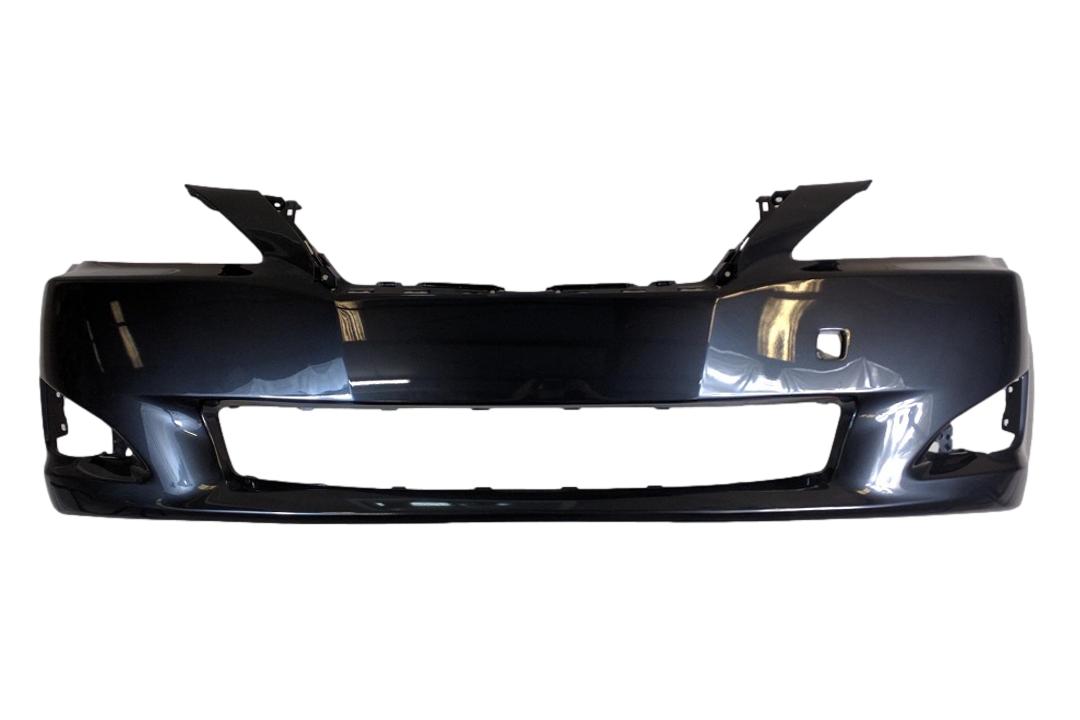 2009-2010 Lexus IS350 Front Bumper Painted_Dark_Gray_Mica_or_Smoky_Granite_Mica_1G0_(Sedan) WITH: Park Assist Sensor Holes, Pre-Collision | WITHOUT: HL Washer Holes_ 5211953946_ LX1000206