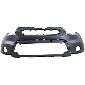2010-2011 Kia Soul Front Bumper (w/ 1-Piece Center Cover; w/ Holes Below Fog Lights for Ground Effect; Type B) KI1000146