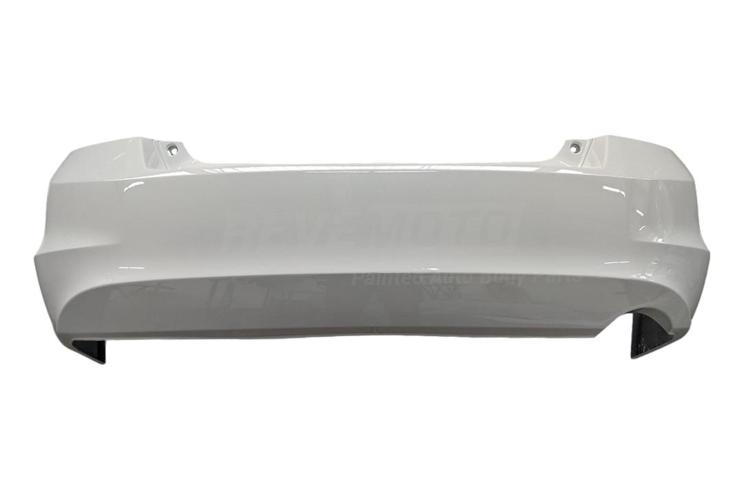 2008-2012 Honda Accord Rear Bumper Painted_(Sedan) Single Exhaust Hole_Taffeta White_NH578_04715TA0A90ZZ_ HO1100246