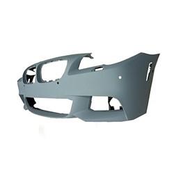 2011-2013 BMW 5Series Front Bumper; w/ M-Pkg; Sedan; w/ Park Assist Sensor Holes; w/ Side View Camera; BM1000256; 51118048672