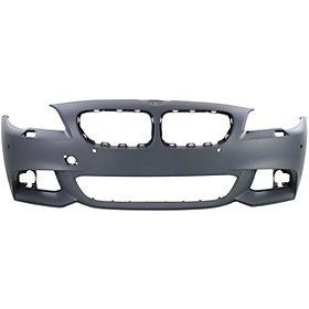 2011-2013 BMW 5Series Front Bumper; w/ M-Pkg; Sedan; w/ Park Assist Sensor Holes; w/o Side View Camera; BM1000255; 51118048671