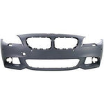 2011-2013 BMW 5Series Front Bumper; w/ M-Pkg; Sedan; w/ Park Assist Sensor Holes; w/o Side View Camera; BM1000255; 51118048671