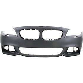 2011-2013 BMW 5Series Front Bumper; w/ M-Pkg; Sedan; w/o Park Assist Sensor Holes; BM1000254; 51118048670
