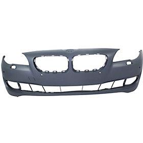 2011-2013 BMW 5Series Front Bumper; w/o M-Pkg; Sedan; w/ Park Assist Sensor Holes; w/ Side View Camera; BM1000240; 51117285965