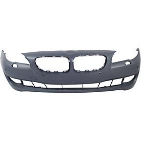 2011-2013 BMW 5Series Front Bumper; w/o M-Pkg; Sedan; w/ Park Assist Sensor Holes; w/o Side View Camera; BM1000241; 51117285964