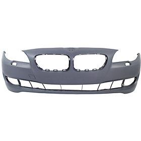 2011-2013 BMW 5Series Front Bumper; w/o M-Pkg; Sedan; w/o Park Assist Sensor Holes; w/o Side View Camera; BM1000243; 51117285963