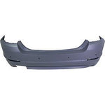 2011-2013 BMW 5Series Rear Bumper; w/o M-Pkg; Sedan; w/ Park Assist Sensor Holes; LH Exhaust Cutout; No Lower Valance; BM1100248; 51127238522