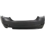 2011-2013 BMW 5Series Rear Bumper; w/o M-Pkg; Sedan; w/o Park Assist Sensor Holes; LH Exhaust Cutout; No Lower Valance; BM1100247; 51127238521