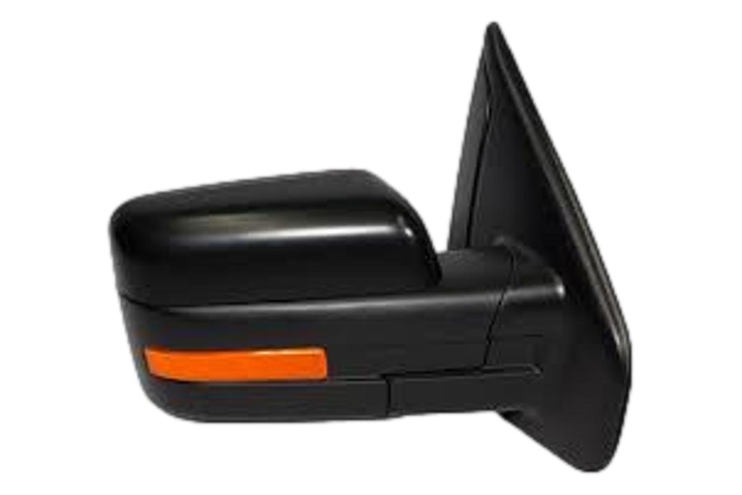 22579 - 2011-2014 Ford F150 Side View Mirror Painted (Right, Passenger-Side) Tuxedo Black Metallic (UH) BL3Z17682FAPTM FO1321413