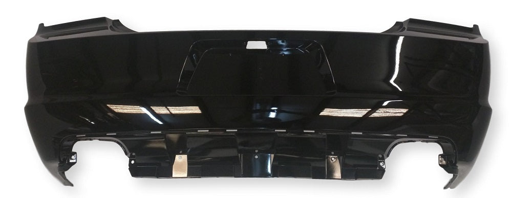 2011-2014 Dodge Charger Rear Bumper, WITHOUT Sensors Painted Black (PX8)